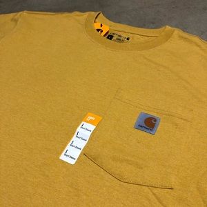 BNWT Carhartt Pocket T-Shirt (K87) - Yellow - Large